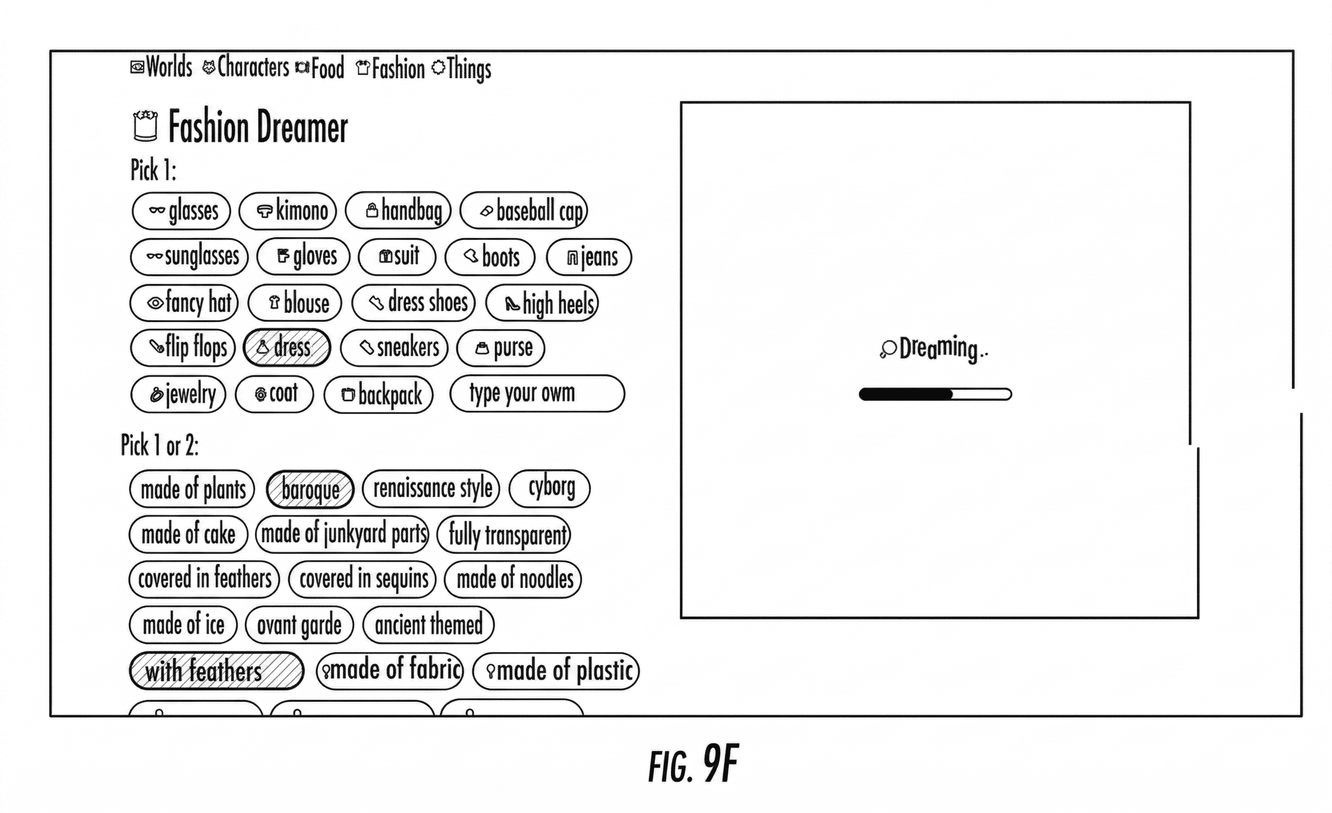 Google dream it feature UI patent